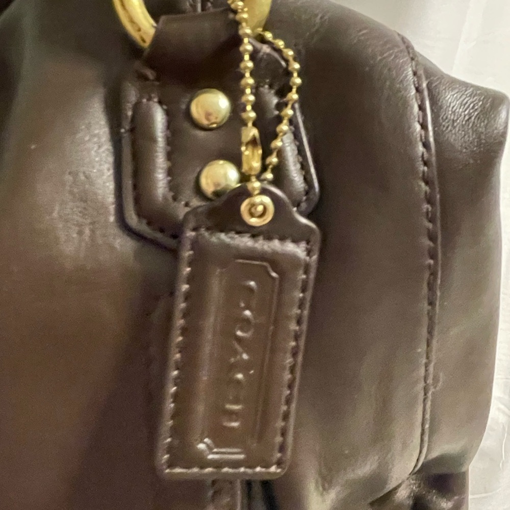 Coach Chocolate Brown Leather Satchel Handbag RN#F25151 - Picture 6 of 15